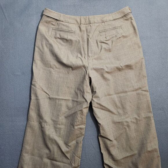 Talbots Women 10 Brown Wool Blend Stretch Fabric Straight Leg Lined Dress Pants - Picture 5 of 12